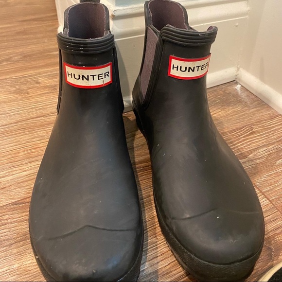 Hunter Shoes - Hunter rain boots size 5.5 grey short style